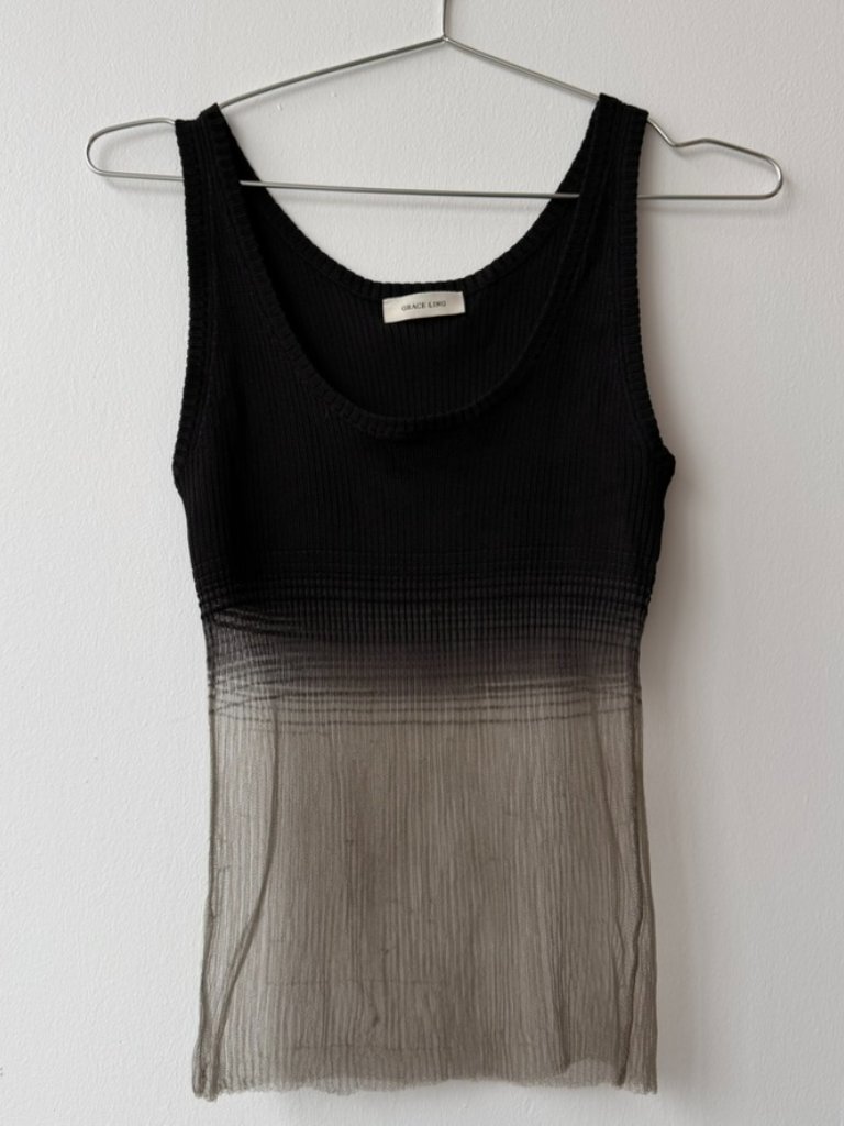 Grace Ling Evanescent Black See Through Sheer Tank Top — image 3 of 8